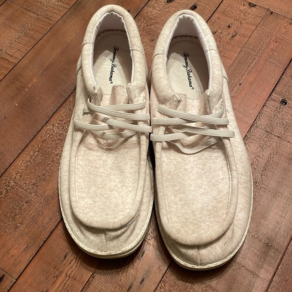 Tommy Bahama- Super cute & comfy, slide in boat shoes.